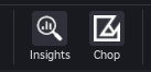 The Chop button in the Plugins tab of the Studio toolbar